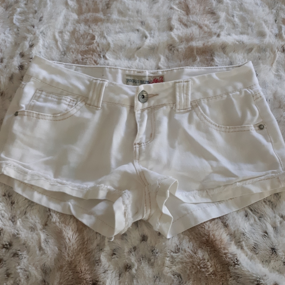 Juniors White Shorts